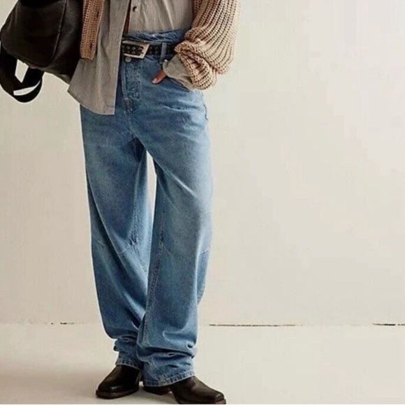 NWT Free People Crossroads Low rise baggy Jeans 25 - Picture 14 of 16